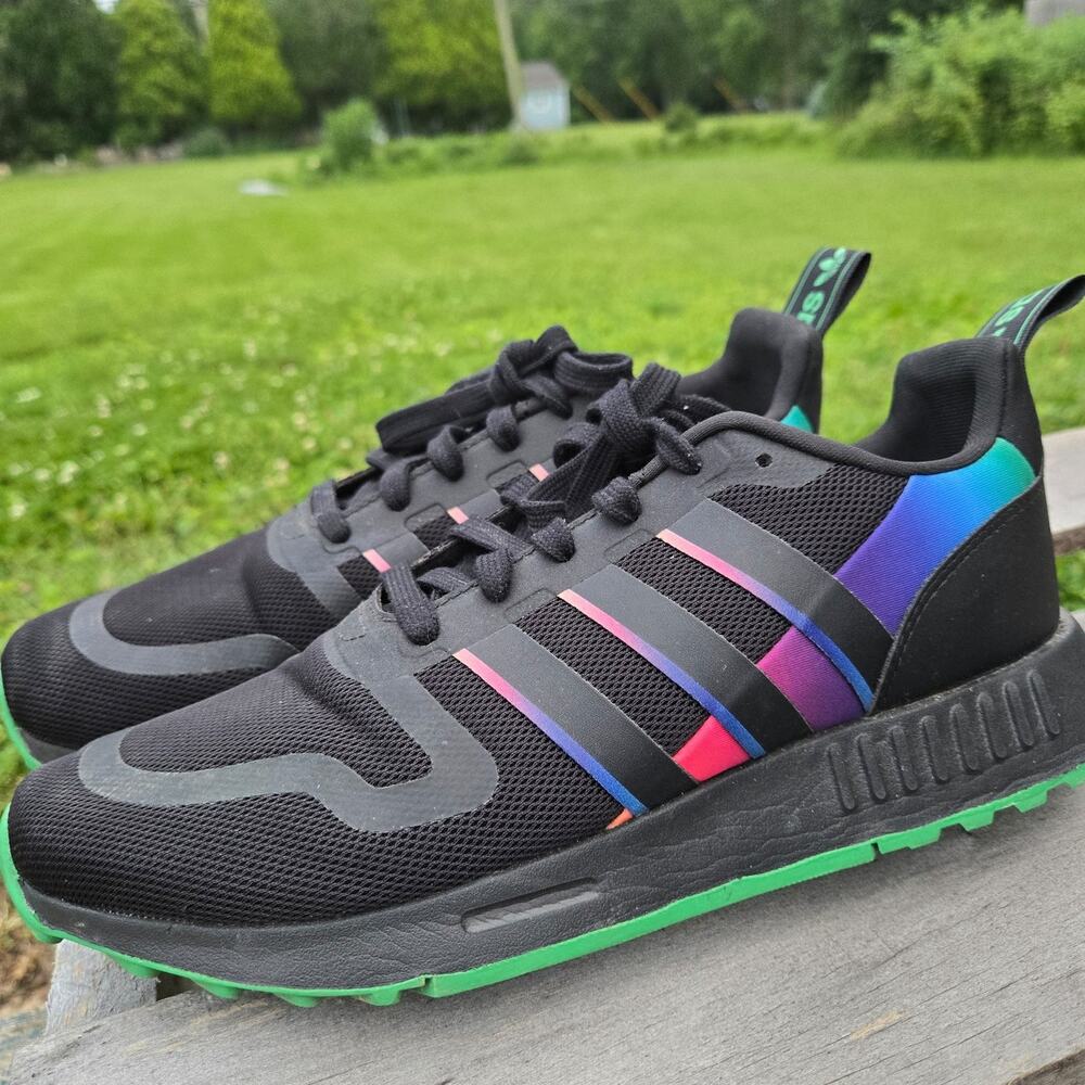 Adidas Multix black multicolor mens sz 7 sneakers athletic shoes